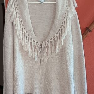 Coldwater Creek tassel sweater. Size 1x